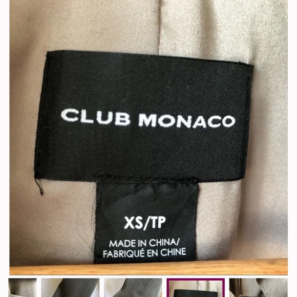 NWOT Club Monaco Olive Soft Trench Coat size XS - Picture 7 of 14